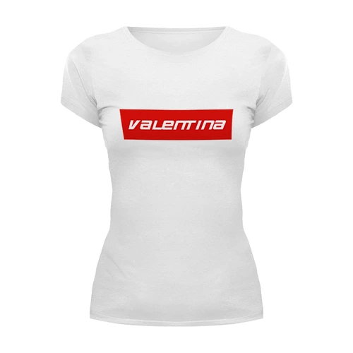 Заказать женскую футболку в Москве. Футболка базовая Valentina от THE_NISE  - готовые дизайны и нанесение принтов.
