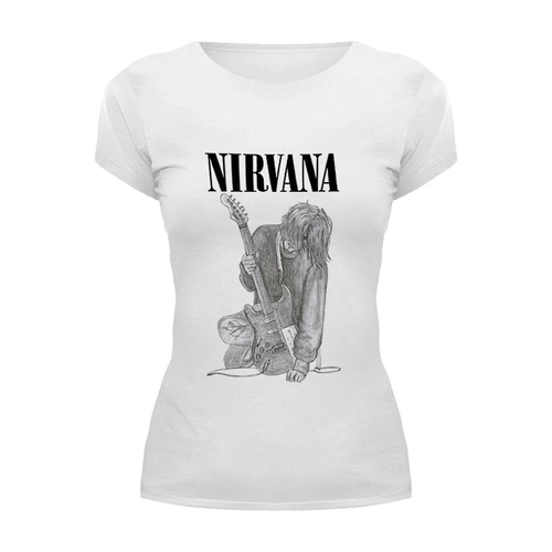 Заказать женскую футболку в Москве. Футболка базовая Kurt Cobain  от rancid - готовые дизайны и нанесение принтов.