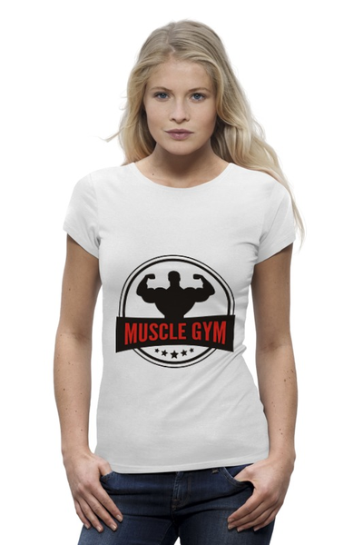 Заказать женскую футболку в Москве. Футболка базовая Muscle gym от Анна - готовые дизайны и нанесение принтов.