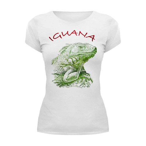 Заказать женскую футболку в Москве. Футболка базовая ⚠ IGUANA ⚠ от balden - готовые дизайны и нанесение принтов.
