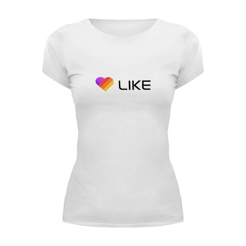 Заказать женскую футболку в Москве. Футболка базовая Likee от THE_NISE  - готовые дизайны и нанесение принтов.