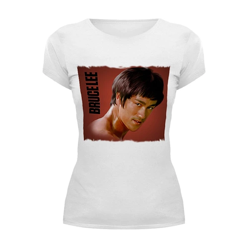 Заказать женскую футболку в Москве. Футболка базовая Bruce Lee от Leichenwagen - готовые дизайны и нанесение принтов.
