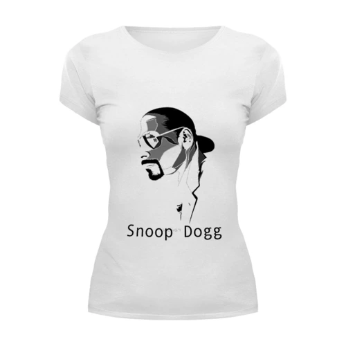 Заказать женскую футболку в Москве. Футболка базовая Snoop Dogg от Fedor - готовые дизайны и нанесение принтов.