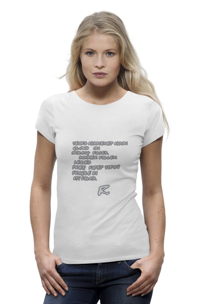 Заказать женскую футболку в Москве. Футболка базовая Танка от avtosave@mail.ru - готовые дизайны и нанесение принтов.