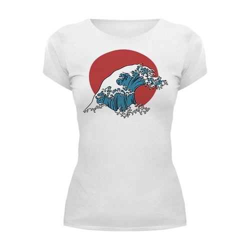 Заказать женскую футболку в Москве. Футболка базовая Япония от andr - готовые дизайны и нанесение принтов.