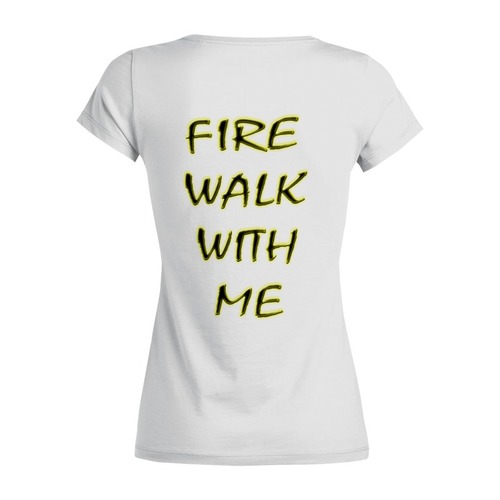 Заказать женскую футболку в Москве. Футболка базовая Fire Walk With Me от lixta - готовые дизайны и нанесение принтов.