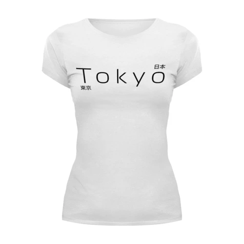 Заказать женскую футболку в Москве. Футболка базовая Tokyo 2 от nikskiru - готовые дизайны и нанесение принтов.