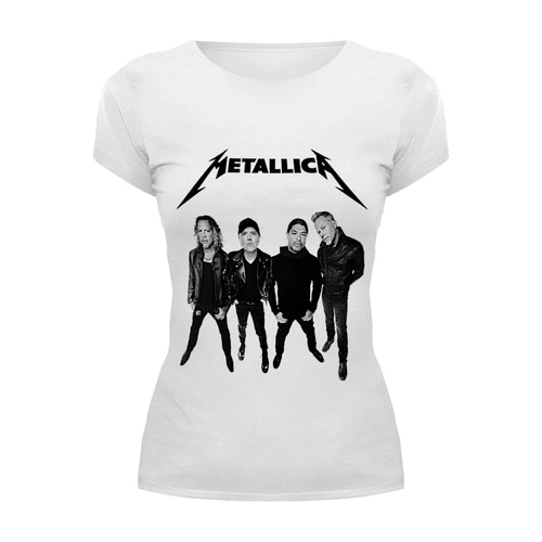 Заказать женскую футболку в Москве. Футболка базовая Metallica от Vladec11 - готовые дизайны и нанесение принтов.