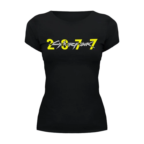 Заказать женскую футболку в Москве. Футболка базовая CyberPunk•2077 от balden - готовые дизайны и нанесение принтов.