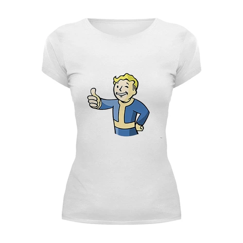 Заказать женскую футболку в Москве. Футболка базовая Fallout от Picasso - готовые дизайны и нанесение принтов.