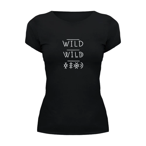 Заказать женскую футболку в Москве. Футболка базовая Wild Wigwam от Fix Print - готовые дизайны и нанесение принтов.