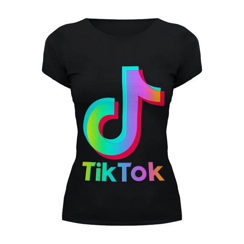 Заказать женскую футболку в Москве. Футболка базовая TIK TOK (Tik Tok video) от vista12761@rambler.ru - готовые дизайны и нанесение принтов.