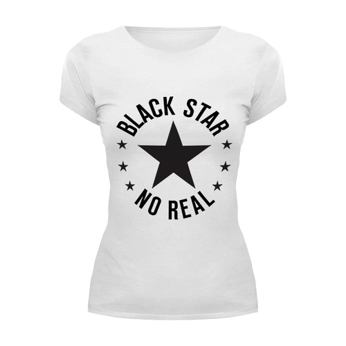 Заказать женскую футболку в Москве. Футболка базовая Black star от Djimas Leonki - готовые дизайны и нанесение принтов.