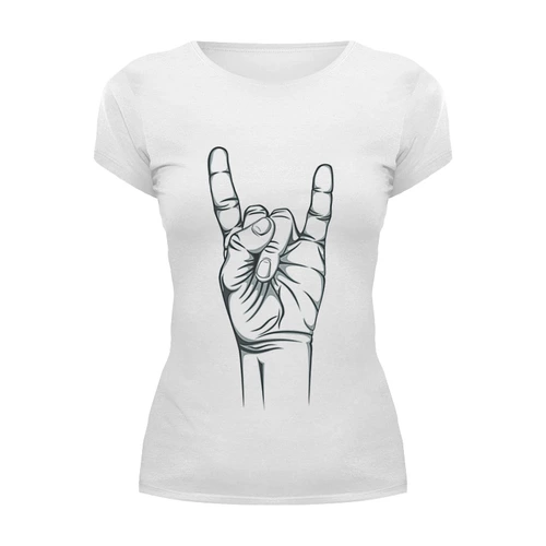 Заказать женскую футболку в Москве. Футболка базовая Rock and Roll от Vladec11 - готовые дизайны и нанесение принтов.