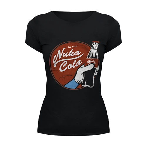 Заказать женскую футболку в Москве. Футболка базовая Fallout Nuka Cola от BJ Shop - готовые дизайны и нанесение принтов.