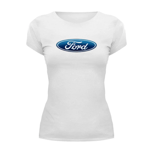 Заказать женскую футболку в Москве. Футболка базовая Ford  от DESIGNER   - готовые дизайны и нанесение принтов.