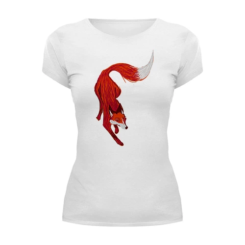 Заказать женскую футболку в Москве. Футболка базовая One Red Fox от oneredfoxstore@gmail.com - готовые дизайны и нанесение принтов.