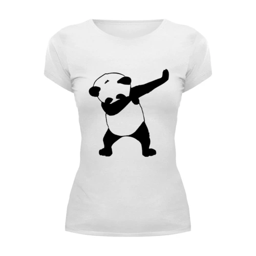 Заказать женскую футболку в Москве. Футболка базовая Panda dab от cherdantcev - готовые дизайны и нанесение принтов.