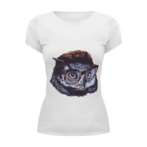 Заказать женскую футболку в Москве. Футболка базовая OWL in glasses от priceless - готовые дизайны и нанесение принтов.