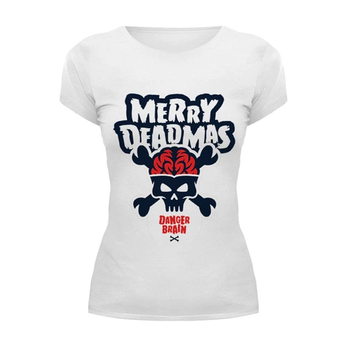 Заказать женскую футболку в Москве. Футболка базовая Merry Deadmas  от iZOMBIE - готовые дизайны и нанесение принтов.