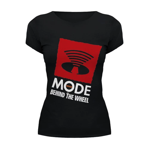 Заказать женскую футболку в Москве. Футболка базовая Depeche Mode / Behind The wheel от OEX design - готовые дизайны и нанесение принтов.