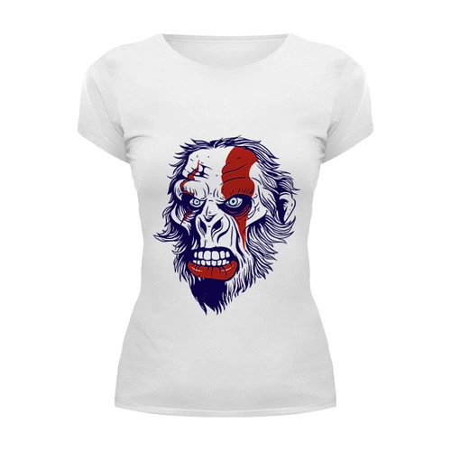 Заказать женскую футболку в Москве. Футболка базовая Gorilla Kratos от YellowCloverShop - готовые дизайны и нанесение принтов.