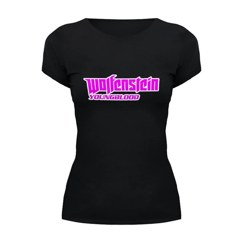 Заказать женскую футболку в Москве. Футболка базовая Wolfenstein от THE_NISE  - готовые дизайны и нанесение принтов.