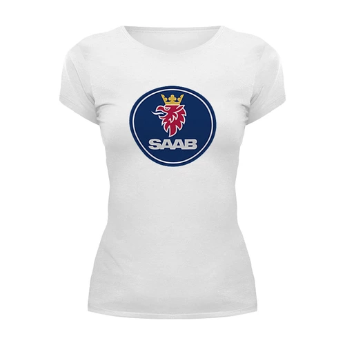 Заказать женскую футболку в Москве. Футболка базовая SAAB  от DESIGNER   - готовые дизайны и нанесение принтов.