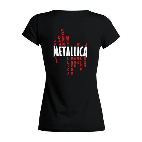 Заказать женскую футболку в Москве. Футболка базовая Metallica от prokop7 - готовые дизайны и нанесение принтов.