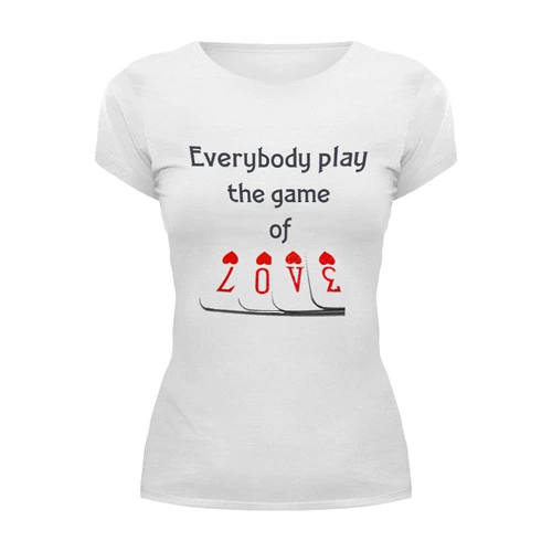 Заказать женскую футболку в Москве. Футболка базовая GAME OF LOVE от gent777 - готовые дизайны и нанесение принтов.