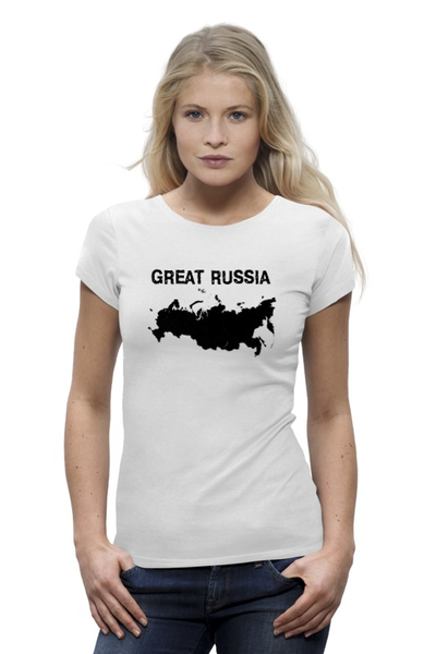 Заказать женскую футболку в Москве. Футболка базовая Great Russia 12 от Great Russia - готовые дизайны и нанесение принтов.