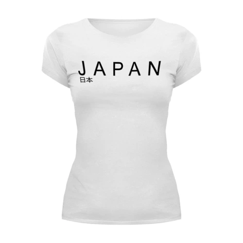 Заказать женскую футболку в Москве. Футболка базовая Japan от nikskiru - готовые дизайны и нанесение принтов.