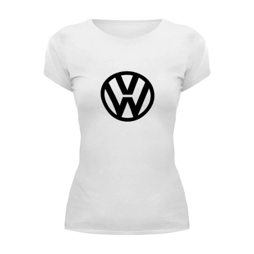 Заказать женскую футболку в Москве. Футболка базовая Volkswagen от THE_NISE  - готовые дизайны и нанесение принтов.