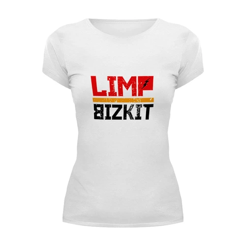 Заказать женскую футболку в Москве. Футболка базовая Limp Bizkit от BURNSHIRTS - готовые дизайны и нанесение принтов.