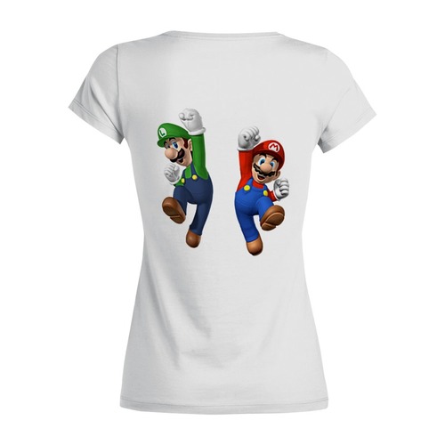 Заказать женскую футболку в Москве. Футболка базовая Super Mario от elvis - готовые дизайны и нанесение принтов.