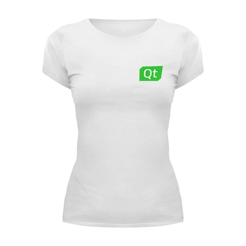 Заказать женскую футболку в Москве. Футболка базовая Qt Team от Тимур Мишагин - готовые дизайны и нанесение принтов.