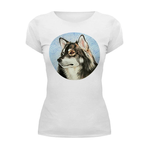 Заказать женскую футболку в Москве. Футболка базовая Собака - друг человека от knesya - готовые дизайны и нанесение принтов.