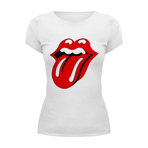 Заказать женскую футболку в Москве. Футболка базовая The Rolling Stones от Jimmy Flash - готовые дизайны и нанесение принтов.