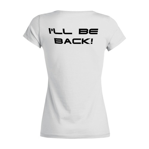 Заказать женскую футболку в Москве. Футболка базовая Я вернусь! Я вернулся! от BJ Shop - готовые дизайны и нанесение принтов.
