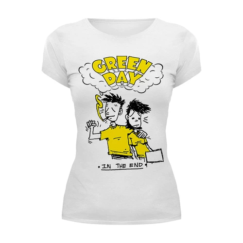 Заказать женскую футболку в Москве. Футболка базовая Green Day от geekbox - готовые дизайны и нанесение принтов.