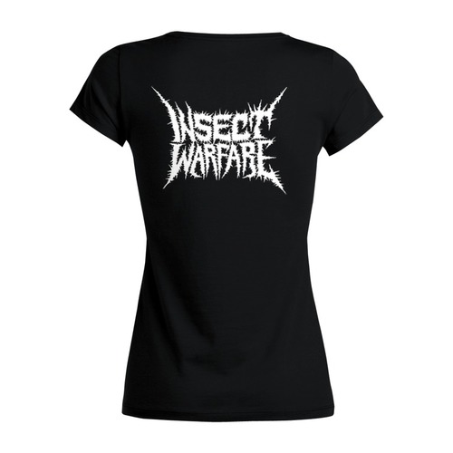 Заказать женскую футболку в Москве. Футболка базовая Insect Warfare Band от Leichenwagen - готовые дизайны и нанесение принтов.