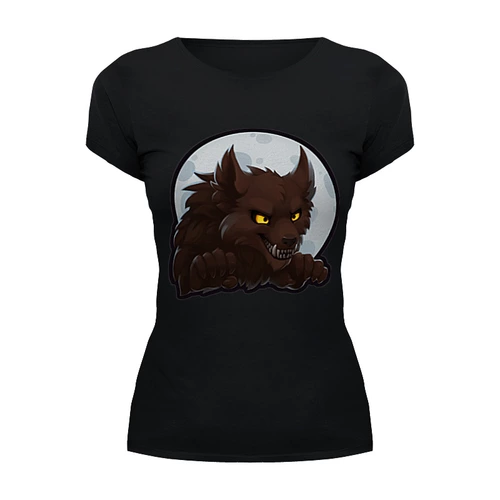 Заказать женскую футболку в Москве. Футболка базовая Werewolf от rinkusu - готовые дизайны и нанесение принтов.