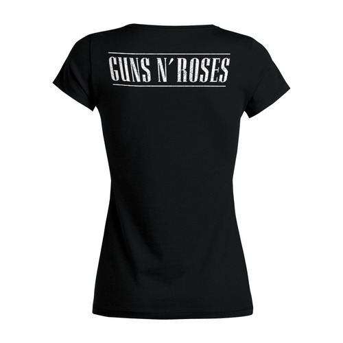 Заказать женскую футболку в Москве. Футболка базовая Guns n' roses от Leichenwagen - готовые дизайны и нанесение принтов.