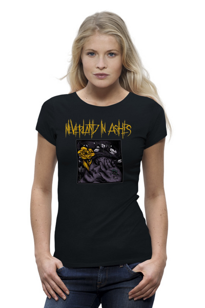 Заказать женскую футболку в Москве. Футболка базовая neverland in ashes band от Leichenwagen - готовые дизайны и нанесение принтов.