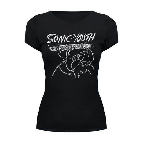 Заказать женскую футболку в Москве. Футболка базовая Sonic Youth от geekbox - готовые дизайны и нанесение принтов.