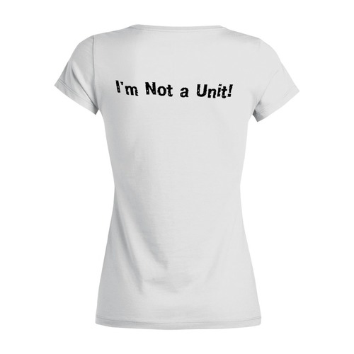 Заказать женскую футболку в Москве. Футболка базовая I'm Not a Unit! от onlymisha - готовые дизайны и нанесение принтов.