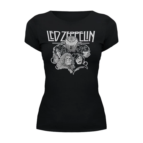 Заказать женскую футболку в Москве. Футболка базовая Led Zeppelin от geekbox - готовые дизайны и нанесение принтов.