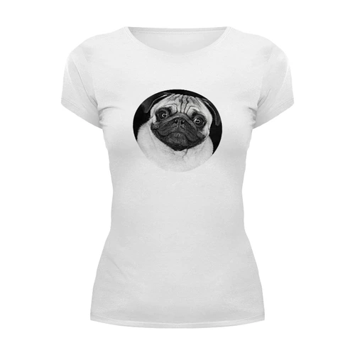 Заказать женскую футболку в Москве. Футболка базовая Freindly dog от Yana Black - готовые дизайны и нанесение принтов.