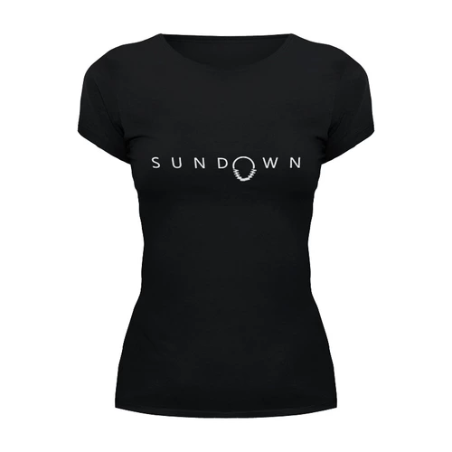 Заказать женскую футболку в Москве. Футболка базовая Sundown от ISliM - готовые дизайны и нанесение принтов.