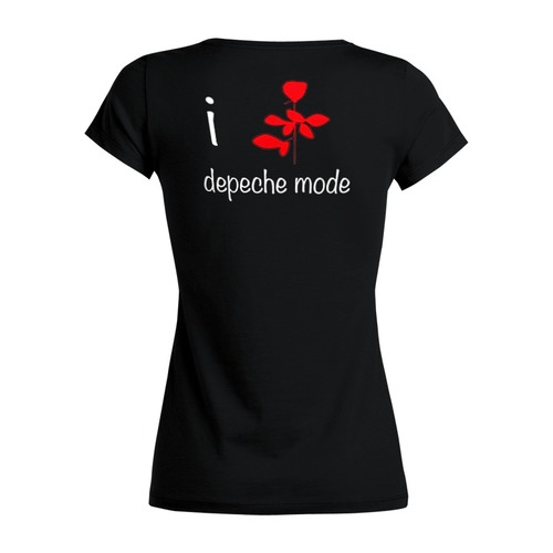 Заказать женскую футболку в Москве. Футболка базовая Depeche Mode от Leichenwagen - готовые дизайны и нанесение принтов.